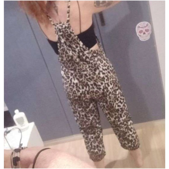 Boho Leopard Print  Pockets Casual Cami Jumpsuit - Picture 2 of 5